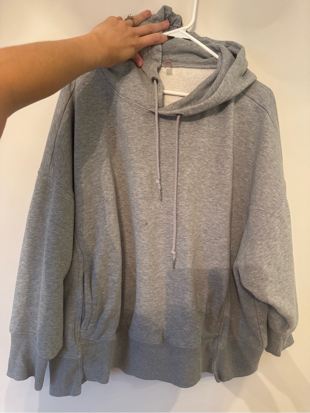 FP Movement by Free People Oversized Gray Pullover Hoodie